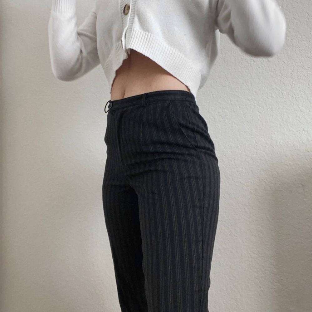 covington petite striped slacks 6P